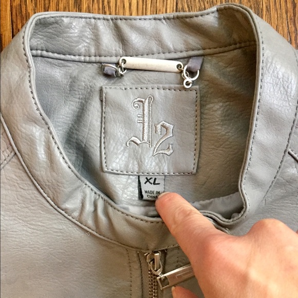 J2 Gray Vegan Leather Jacket - Picture 5 of 5